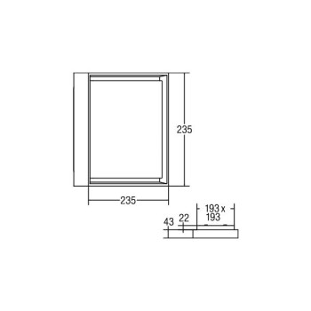 Brumberg AB-Wand/Deckenleuchte  BARTIE, quadr. sw 830 on/off 14W 230V IP54