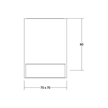 Brumberg AB-Deckenleuchte  BLOKK quadr., gra 830 on/off 10W 230V IP65