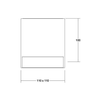 Brumberg AB-Deckenleuchte  BLOKK quadr., gra 830 on/off 21W 230V IP65