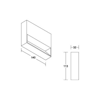 Brumberg AB-Wandleuchte  MADURA quadr. gra, 930 on/off 4,5W 230V IP65