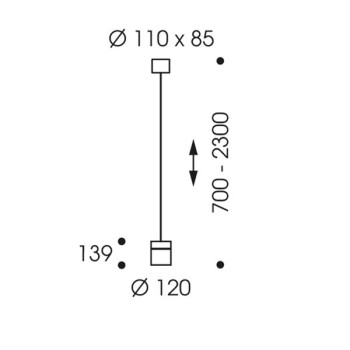 Pendant luminaire TUDOR M, 1-fold, invisible height adjustment, matt red, AC 100-240V, 50-60Hz, 24V DC, 22W, 1300lm, CRI>90, Tunable White 2200K - 5000K (via Casambi), touch dimmer, Casambi-module, intergrated LED, shade matt red inside, canopy matt white