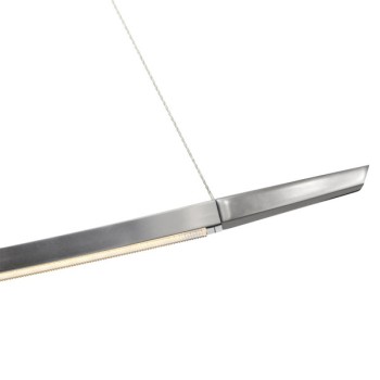 Pendant luminaire LISGO SKY, chrome, 220-240V, 50-60Hz, 24V DC, LED, 2700K, 2950lm, 32W, CRI>90, Integrated LED, height adjustable, can be shortened