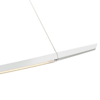 Pendant luminaire LISGO SKY, matt white, 220-240V, 50-60Hz, 24V DC, LED, 2700K, 2950lm, 32W, CRI>90, Integrated LED, height adjustable, can be shortened