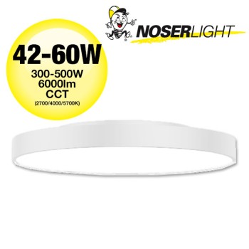 NOSER LED Luminaire apparent/encastré CCT, 42W/49W/60W, blanc