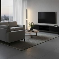 LED Stehleuchte/Deckenfluter SORIA, schwarz-matt