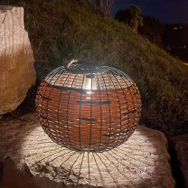 Solarleuchte MAGGIA, Rattan, braun/schwarz