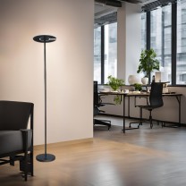 Lampadaire LED PESARO I avec reflecteur rotable, noir mat Lampadaire LED PESARO I avec reflecteur rotable, noir mat