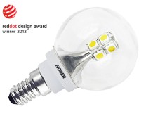 NOSER-LED G45 Bulb, clear, E14, 2W, 200lm, 3000?K
