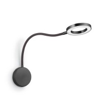 KNAPSTEIN LED Wandleuchte TESSA-W-Flex, schwarz - Flexschlauch stoffummantelt schwarz KNAPSTEIN LED Wandleuchte TESSA-W-Flex, schwarz - Flexschlauch stoffummantelt schwarz