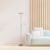 LED Lampadaire PESARO, 2-flammes, nickel mat LED Lampadaire PESARO, 2-flammes, nickel mat