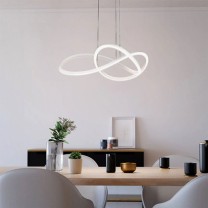 LED Pendelleuchte RIAZA, weiss, höhenverstellbar manuell, dimmbar LED Pendelleuchte RIAZA, weiss, höhenverstellbar manuell, dimmbar
