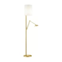 LED-Stehleuchte KIRA-L, messing matt - Glasschirm opal matt weiss LED-Stehleuchte KIRA-L, messing matt - Glasschirm opal matt weiss