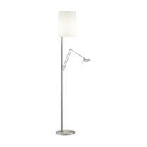 LED-Stehleuchte KIRA-L, nickel matt - Glasschirm opal matt weiss LED-Stehleuchte KIRA-L, nickel matt - Glasschirm opal matt weiss
