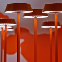 OLIGO Floor Luminaire GLANCE, straight, red matt OLIGO Floor Luminaire GLANCE, straight, red matt