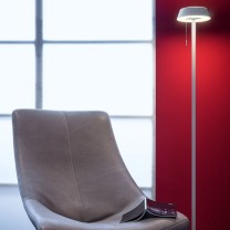 OLIGO Floor Luminaire GLANCE, straight, grey matt OLIGO Floor Luminaire GLANCE, straight, grey matt