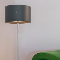 OLIGO Floor Luminaire TROFEO, grey matt, lamp shade innen grey matt