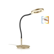 LED-Tischleuchte TESSA-T-Flex, effekt bronze - Flexschlauch stoffummantelt schwarz LED-Tischleuchte TESSA-T-Flex, effekt bronze - Flexschlauch stoffummantelt schwarz