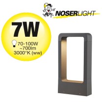 LED Aussenleuchte "ARC", 30cm, schwarz, IP65, warmweisses Licht