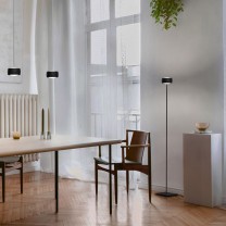 OLIGO LED Stehleuchte GRACE, Schirm, Fussplatte und Stang schwarz matt