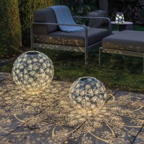Solar Antic Ball Dandelion30, 1LED warmweiss, D30cm, blue Solar Antic Ball Dandelion30, 1LED warmweiss, D30cm, blue