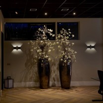 LED Aussenleuchte CUBE schwarz, warmweisses Licht, IP54