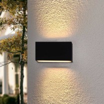 NOSER LED wall lamp VENERE, 15W, black, IP65