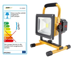 Portable LED Floodlight 1x20W, 1150lm, 3000?K- warm white, Item no. 01-420MH