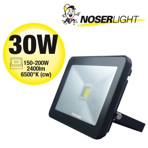 NOSER iLight LED Floodlight 1x30W, black, 2400lm, 6500K