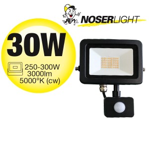 NOSER projecteur ?LED avec d?tecteur de mouvement, noir, 30W