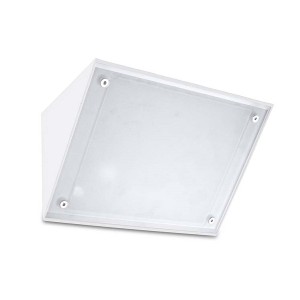 Wandleuchte IP65 CURIE GLASS 260mm LED 14W 4000K weiss 412Lm