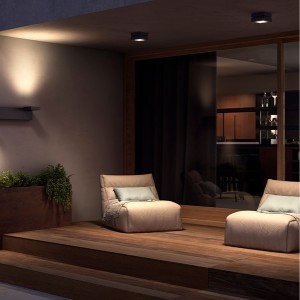 LED Wall Light MODIS OPAL DOUBLE, grey