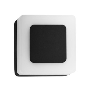 Brumberg AB-Wandleuchte  DRONA quadr. sw, 830 on/off 9W 230V IP54