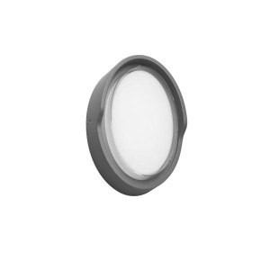 Brumberg AB-Wandleuchte  COATIS oval gra, 830 on/off 12W 230V IP65