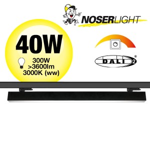 NOSER LED linear (3 Phase), noir, 40W, 3000K, DALI DIM