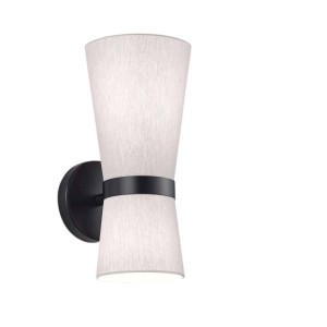 YUNA-W wall light, black – white chintz shade