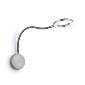 KNAPSTEIN LED Wandleuchte TESSA-W-Flex, graphit anthrazit - Flexschlauch stoffummantelt grau