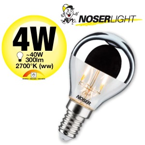 NOSER LED Tropfen-Kopfspiegel G45, E14, 4W, ~300lm, warmweiss - 2700°K