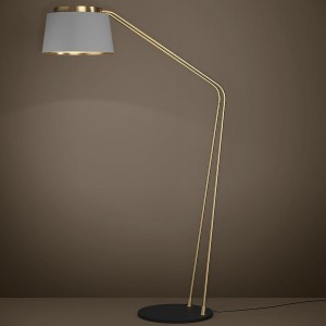 Floor Lamp ALMERIMAR, 1-flame, black / brass