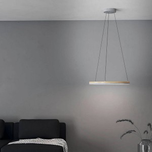 LED Pendant Light CADINARO, grey / brown / white