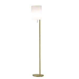 LED-Stehleuchte KIRA, messing matt - Glasschirm opal matt weiss