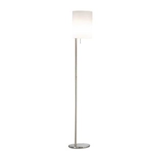 LED-Stehleuchte KIRA, nickel matt - Glasschirm opal matt weiss