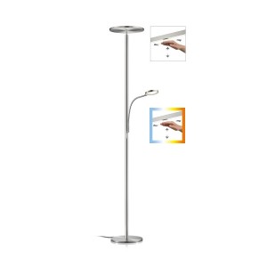 LED-Deckenfluter AURA-L, nickel matt