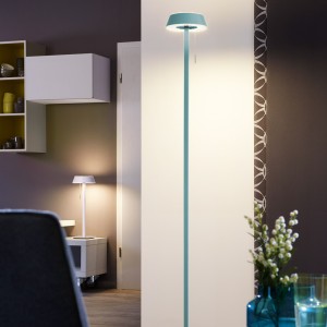 OLIGO Stehleuchte GLANCE, gerade, aquamarin