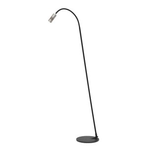 OLIGO Floor Luminaire A LITTLE BIT, tube matt black, stand matt black