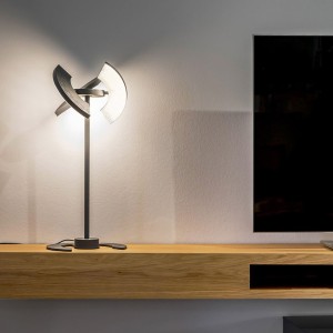 OLIGO Table Luminaire TRINITY, matt graphite