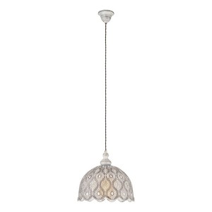 Pendant Light TALBOT 2, 1-flame, white-antique