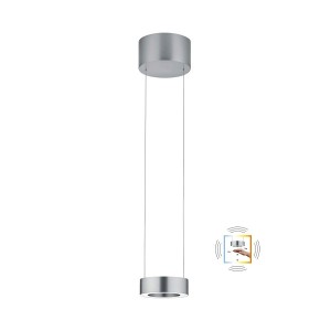 LED-Pendelleuchte ZERA-1, Prismenabdeckung, nickel matt