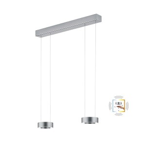 LED-Pendelleuchte ZERA-2, Prismenabdeckung, nickel matt