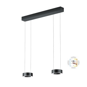 LED-Pendelleuchte ZERA-2, Acrylabdeckung, schwarz