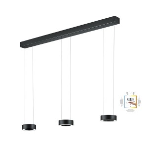 LED-Pendelleuchte ZERA-3, Prismenabdeckung, schwarz